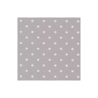 Панама AIDA - Petit Point, свят сив на бели точки, 20 ct. 