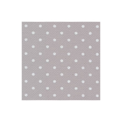 Панама AIDA - Petit Point, свят сив на бели точки, 20 ct. 