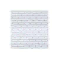 Панама Аида "Petit Point ", цвят бял на розови точки, 14 ct 